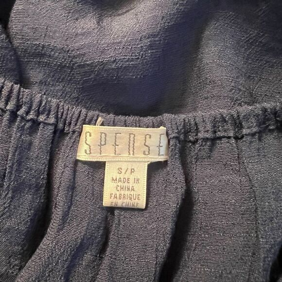 Spense navy light weight blouse. Size small - Picture 3 of 6